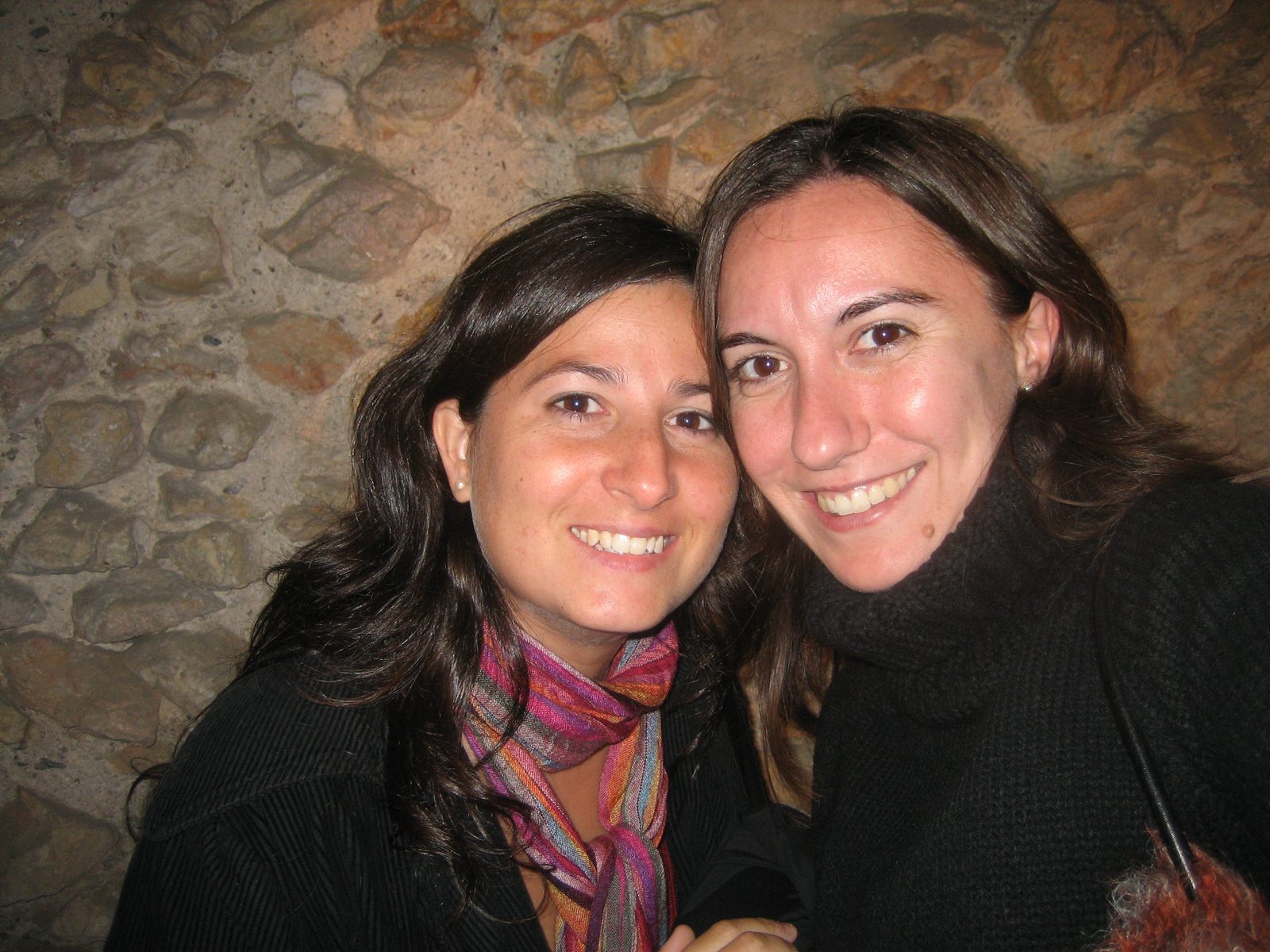 con Ceci en uno de los túneles...