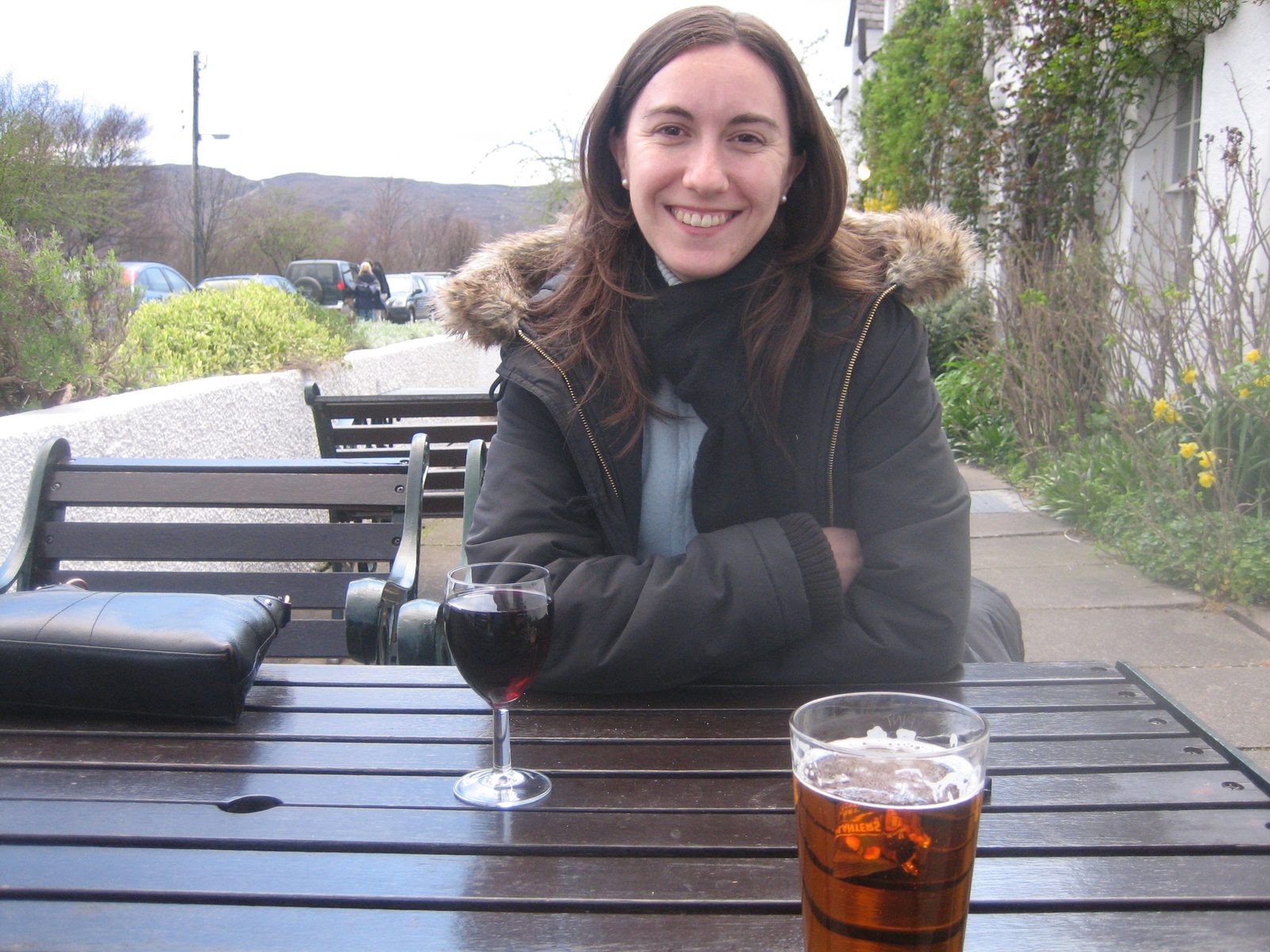 tomando algo al fresco