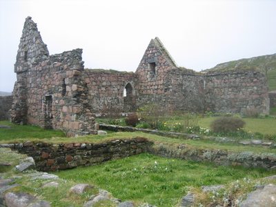 reuinas de una antigua casa de monjas en Iona
