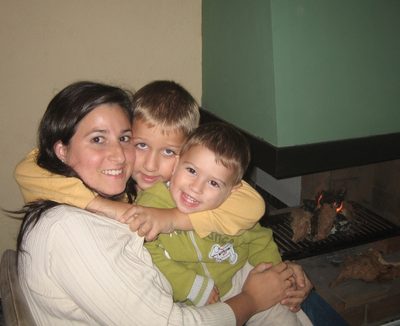 Ceci, Joaquin y Lucas (mi ahijado)