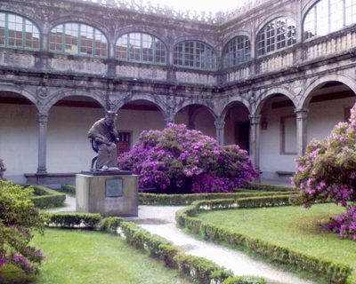 vista en uno de los jardines de la universidad
