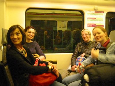 en tren hacia en centro